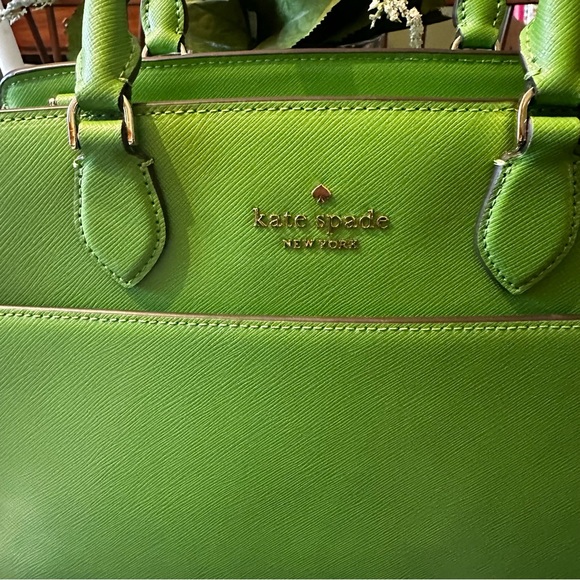 kate spade ♠️- $429 Madison Saffiano Leather Medium Satchel in Turtle Green, NWT - Picture 7 of 16